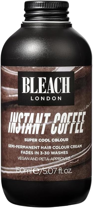 Bleach London Instant Coffee Colour - Light Soft Brown Hair Dye for Blonde Hair - Vegan & PETA-Approved Semi-Permanent Direct Dye - 150 ml