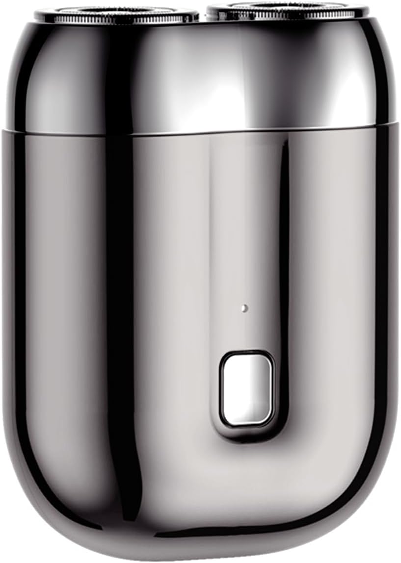 New Model Mini Dual-Head Electric Shaver, Upgrade Pocket Shaver, Washable Double Head Razor, USB Electric Mini Portable Razor, Rechargeable Waterproof Compact Electric Shaver(Four Color) (Gray)