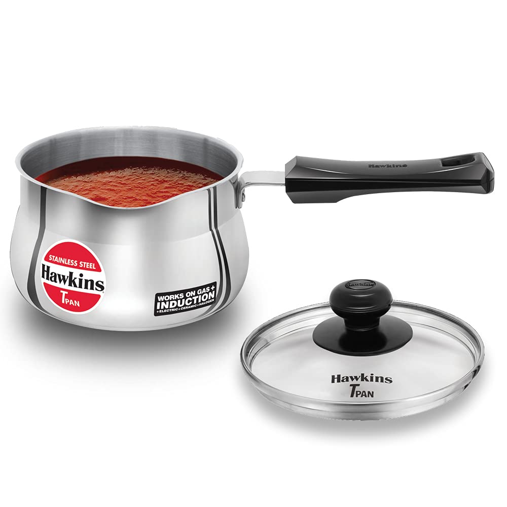 HAWKINS SSTP15 Tpan Stainless Steel Saucepan Tea Pan, Silver