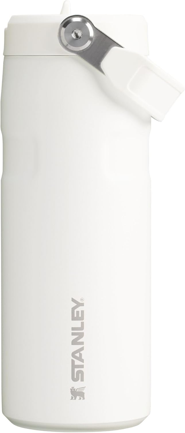 Stanley IceFlow Flip Straw 2.0 Water Bottle 16 OZ | Built-In Straw with Larger Opening | Lightweight & Leak-Resistant | Insulated Stainless Steel | BPA-Free | Frost