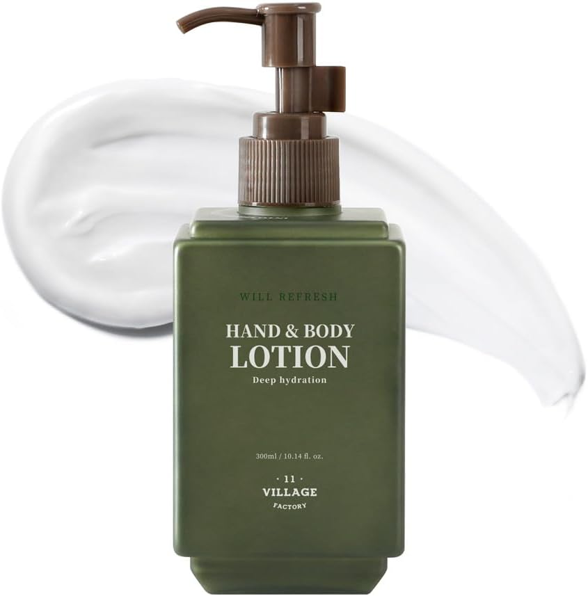 [VILLAGE11FACTORY] WILL REFRESH - HAND & BODY LOTION (300ml) Korean skincare - Vegan Hand and Body Lotion with Eucalyptus & Patchouli Essential Oils for Deep Hydration and Invigorating Scent