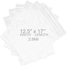 ASelected Large 12.5" x 17", 2.8 Mil Resealable Zipper Jumbo Size Plastic 2Gallon Storage Poly Bags (Pack of 100), Big Strong Clear