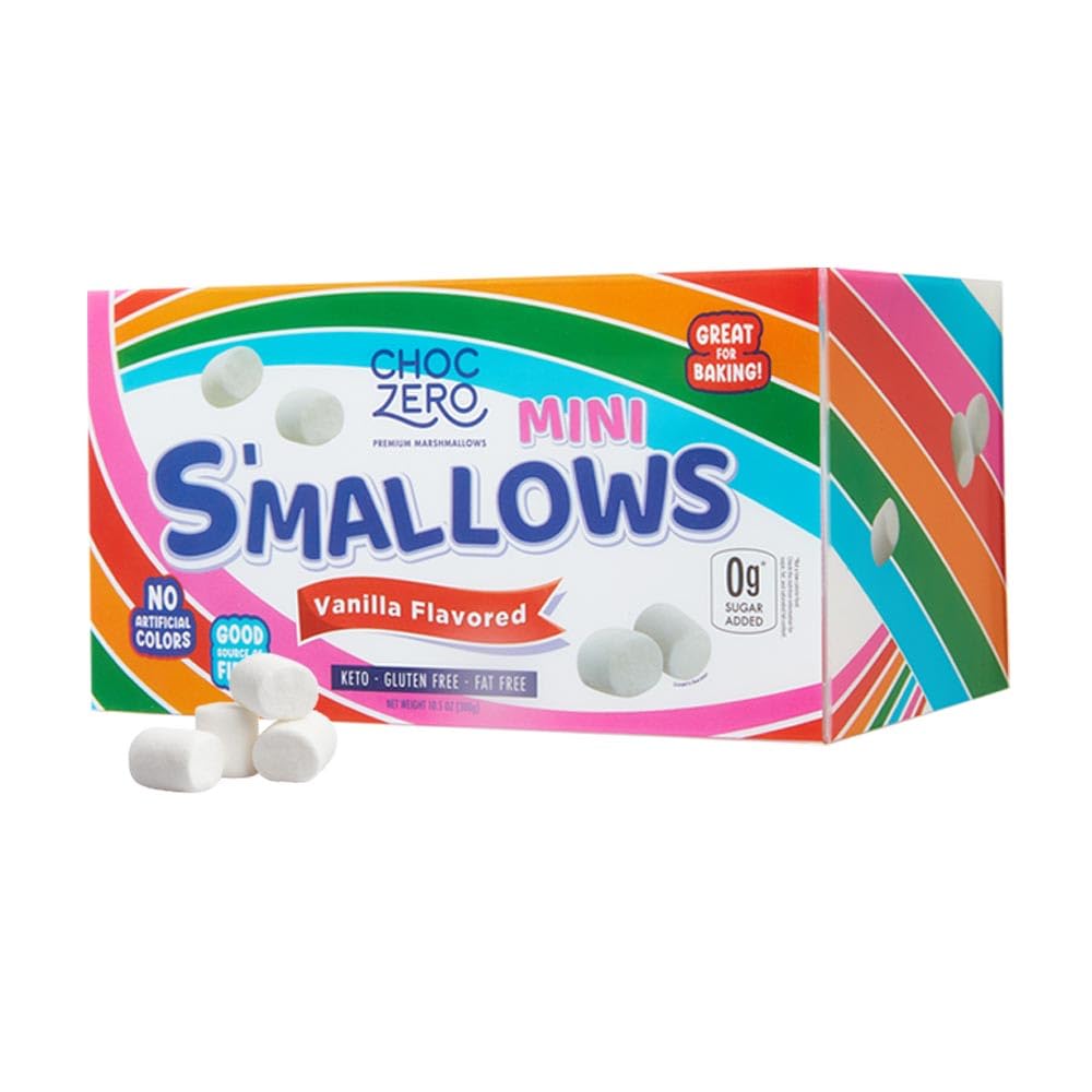 ChocZero Mini Marshmallows, Sugar Free, High Fiber, Gluten Free, Low Carb Baking, Keto, No Sugar Alcohols, 10.5 Ounce (Pack of 1)