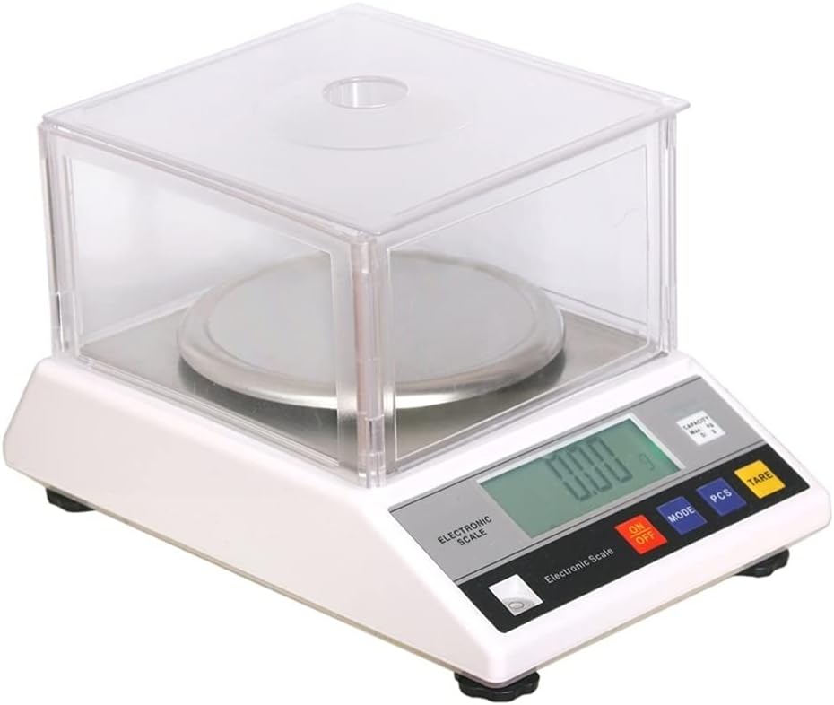 Digital Scale Jewelry Gold Precision Analytical Balance With Windshield Industrial Scientific Kitchen Calibration Weight (2000g/0.01g)