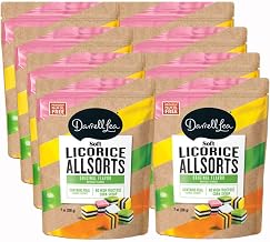 Darrell Lea Soft Australian Licorice, Allsorts Flavor, 7 Ounce Bag (8-Pack) | Non-GMO, No Palm Oil, No High Fructose Corn Syrup, Real Licorice Extract | Soft & Chewy Licorice Candy, Made in Australia