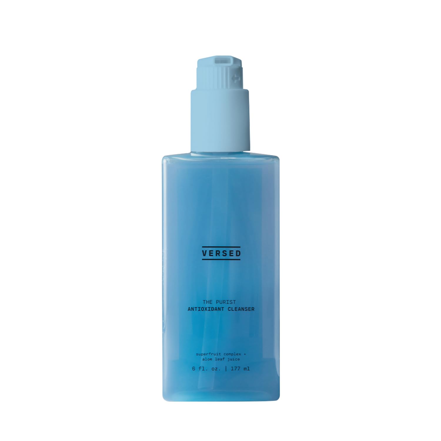 Versed The Purist Daily Antioxidant Gentle Face Cleanser - Daily Gel Cleanser + Moisturizing Face Wash for Sensitive Skin - Superfruit Complex, Aloe Leaf + Vitamin B5 - Vegan (6 fl oz)
