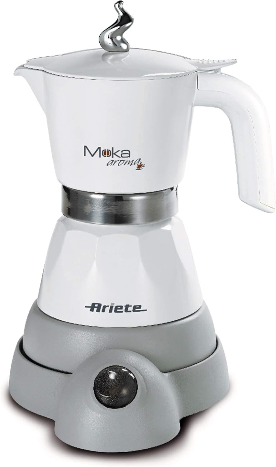 Ariete Moka Aroma Coffee Machine Mokina-1358, Plastic, 480 W, White