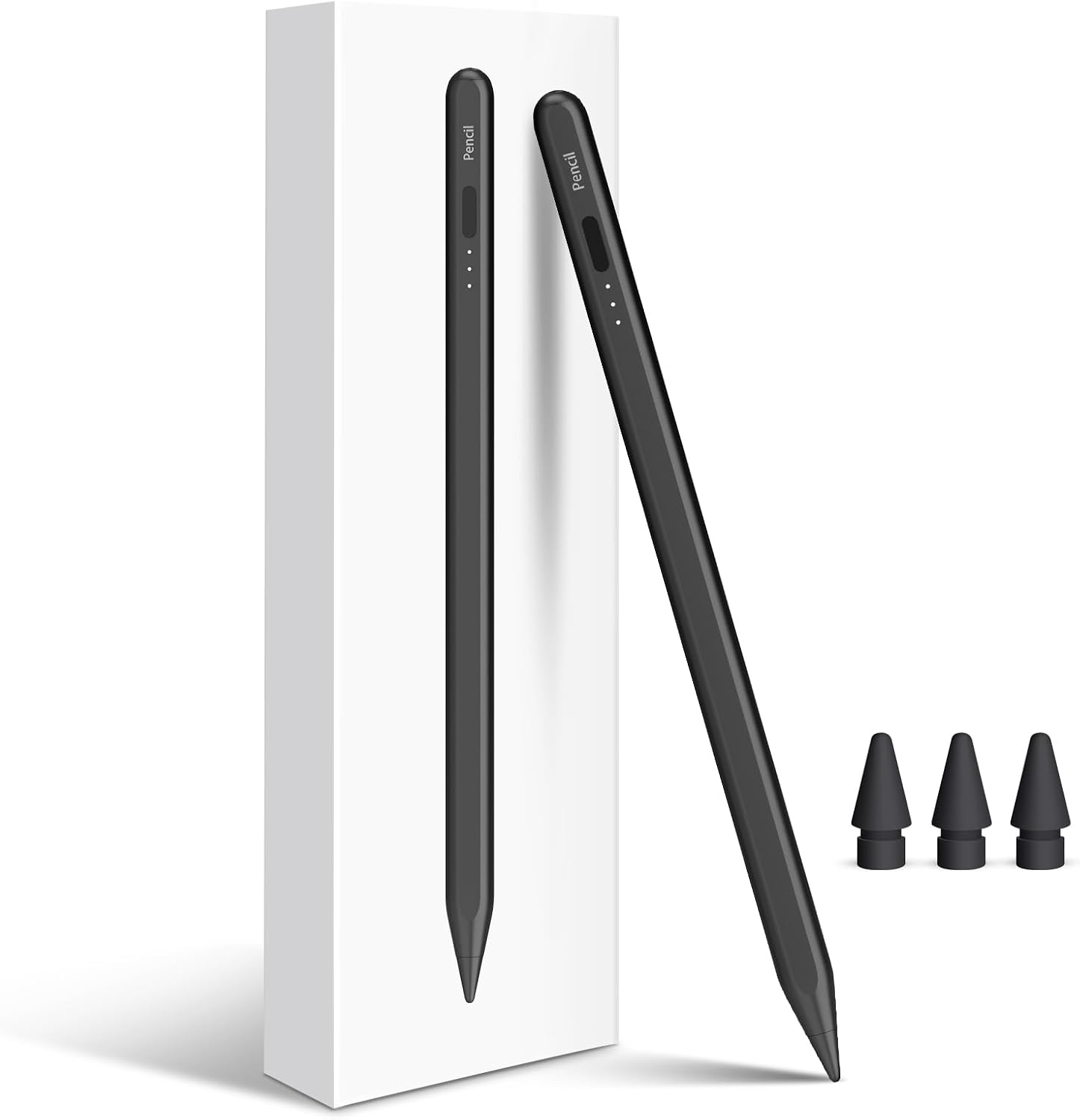 iPad Pencil, Accokids 10 Mins Fast Charging Stylus Pen with Palm Rejection, Tilt Sensitivity for iPad 6/7/8/9/10/11,Air 3/4/5/M2/M3, Mini 5/6, iPad Pro 11"/12.9"/M4 Black