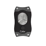 Colibri Premium S-Cut Cigar Cutter - Ergonomic Stainless Steel Spring-Loaded Straight Cut Blade, Ideal for up to 66+ Ring Gauge - Gift for Cigar Enthusiasts (Black/Gunmetal)