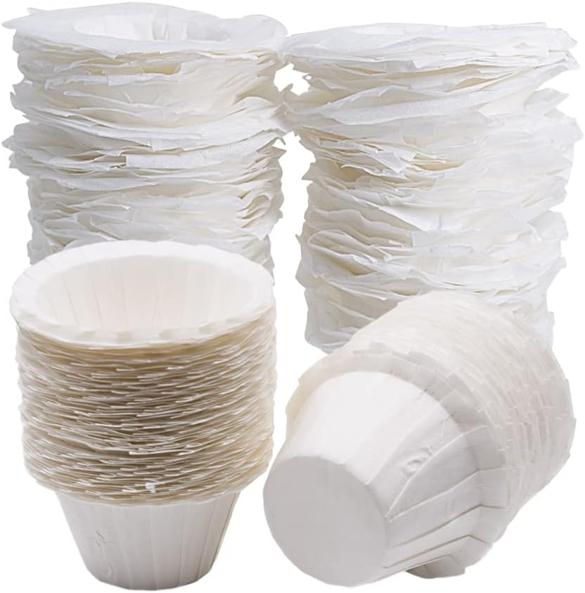200 Count Disposable Coffee Filter Paper for Keurig Brewers Single Serve 1.0 and 2.0,Replacement Coffee Filter Paper Liner Compatible with All Reusable K Cup Coffee Pod, Refillable Capsule