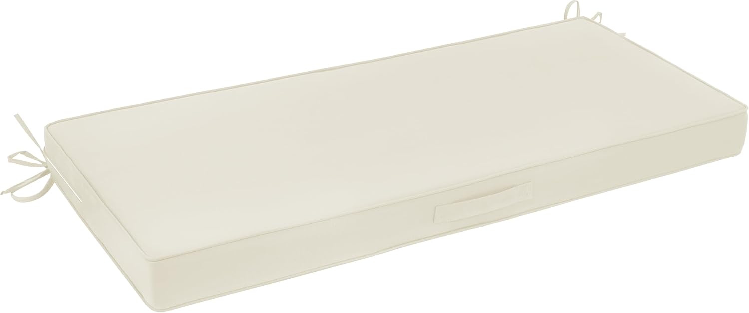 Lokex Bench Cushion,59x18 in Waterproof Double Piping Bench Cushions for Outdoor Furniture,Non-Slip Window Seat Cushions Indoor,Beige