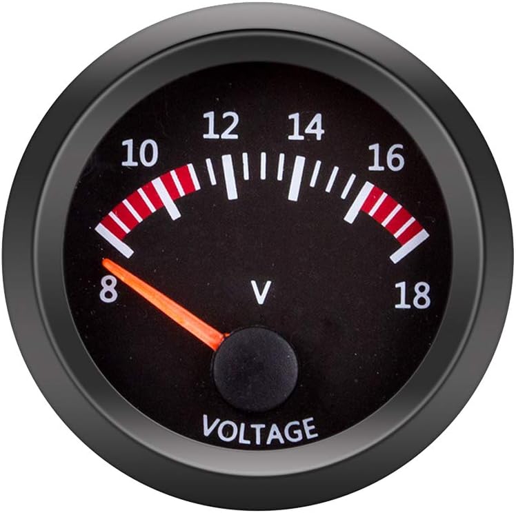 ETOPARS Universal Car Vehicle 52mm Pointer Volt Voltage Gauge Meter Kit White LED Light Pointer Indicator Dail Electronic