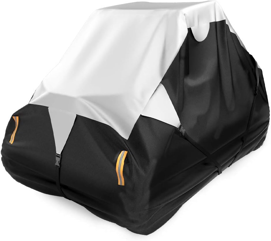 KEMIMOTO 2-Seater UTV Cover Compatible with Polaris RZR Ranger General Can-Am Commander Maverick Defender Kawasaki Mule, Waterproof Heavy Duty 420D Oxford Cloth PU Coating 131''x66''x75''