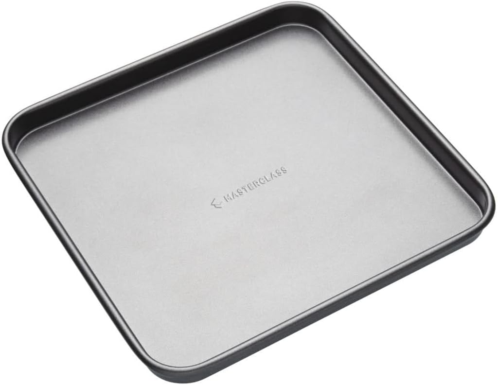 Master Class 26cm/10 Non-Stick Square Baking Tray Sheet Pan | Ideal for Making Swiss Rolls Flapjacks Pastries Grilling or Roasting
