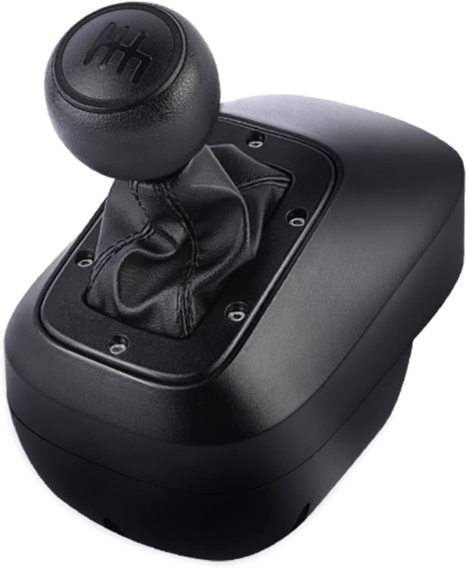 NBCP USB PC Gear Shifter, Driving Force Wired Gear Lever for G29 G27 G25 G920 T300RS/GT, Steering Wheel PC Windows 6+R H-Shifter, Compatible with ATS ETS Dust WRC Sim Racing Games
