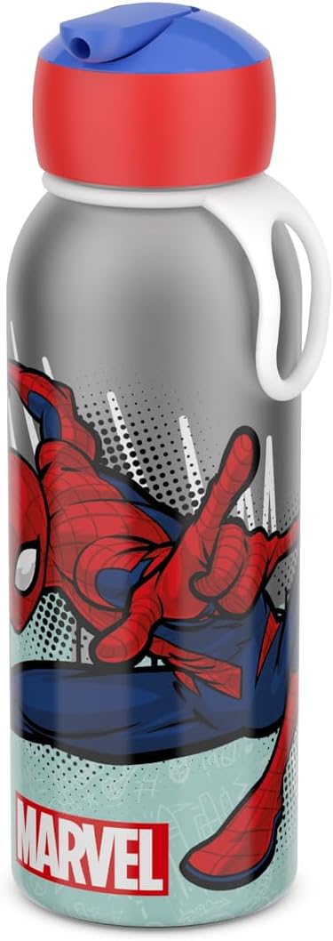 Mepal - Insulated Bottle Flip-up Campus - Insulated Drinking Bottles For Children - Stainless Steel Drinking Bottle - 4 Hours Hot & 12 Hours Cold - BPA-free - 350 ml - Spiderman