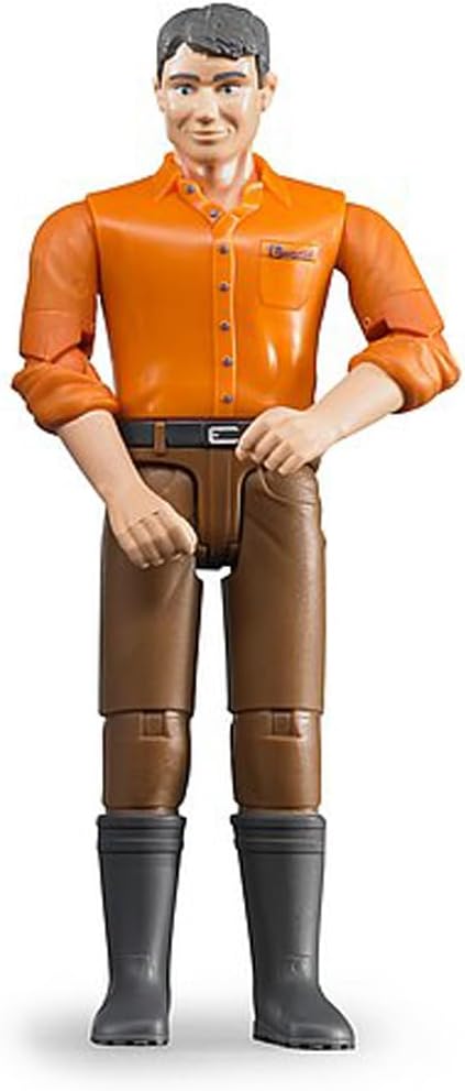 Man, light skin, brown jeans