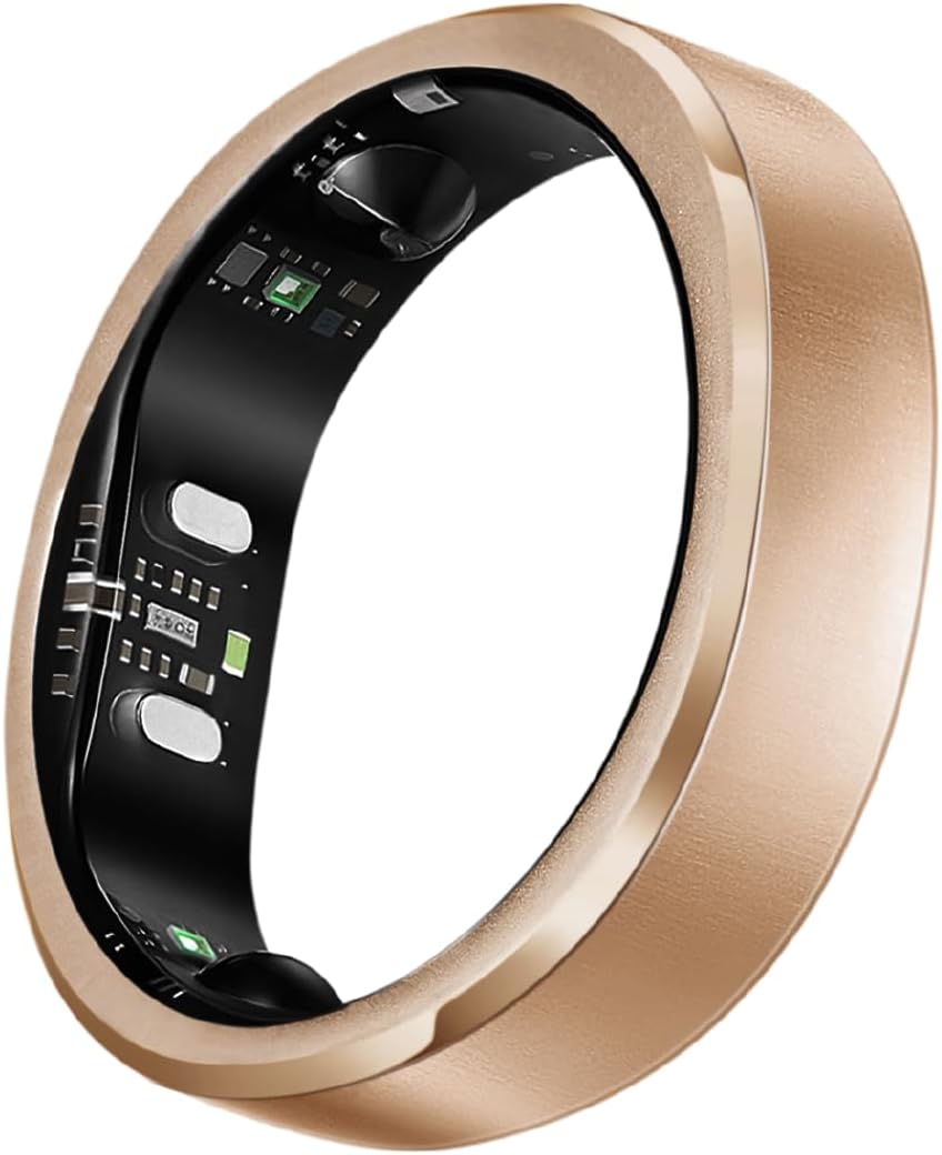 RingConn Gen 3, World’s First Smart Ring with Vascular Trends, No App Subscription, Vibration Alerts, Sleep, Fitness & Heart Rate, 14-Day Battery Life, Size Before You Buy(Size 13, Brushed Rose Gold)