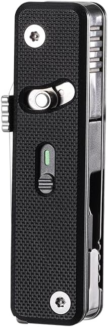 ROXON S504G Mini Flex Companion-7 in 1 Multitool EDC Pocket Knife with G10 Handle, Box Cutter, Short Sheepsfoot Blade, Short Scissors, Bottle & Can Opener, 4mm Bit, Tweezers and Toothpick