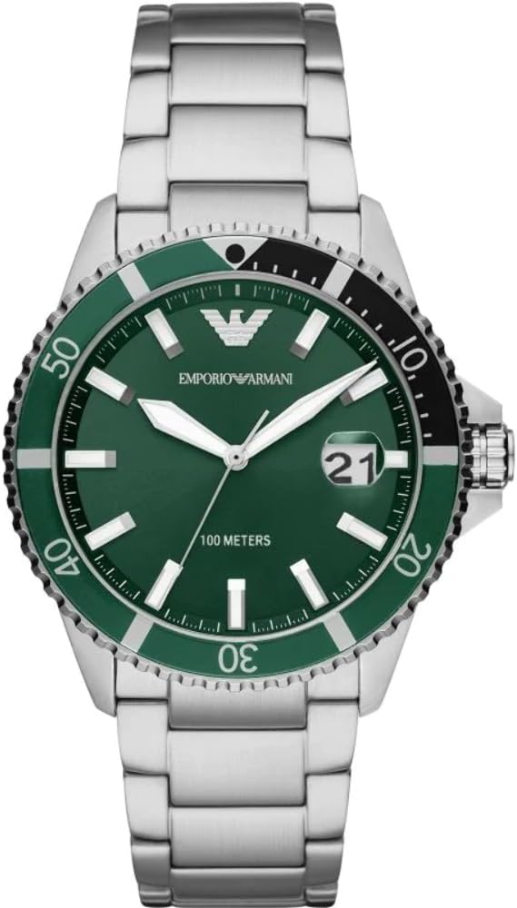 Emporio Armani Men's Three-Hand Date Stainless Steel Watch (Model: AR11338)