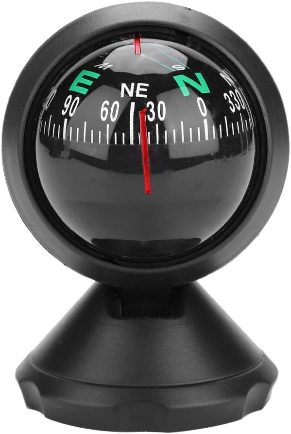 ZAWELIYO Ball Compass, Car Electronic Navigation, Navigation Flush Mount Compass Survival Tools for Navigation Outdoor Car Boat Vehicle