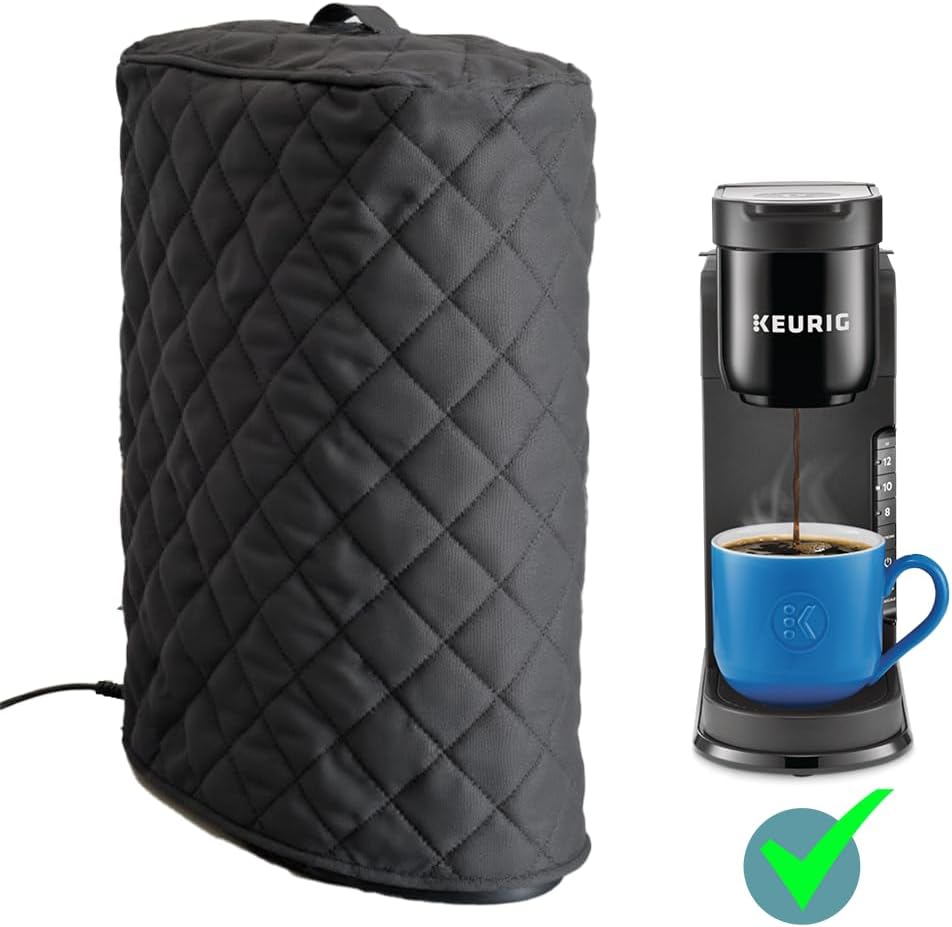 Premium Dust Cover for k-express single serve k-cup pod coffee maker 3-layer handmade Heavy Protective Coffee Machine Cover Compatible with k-express Coffee machine appliance (Charcoal)