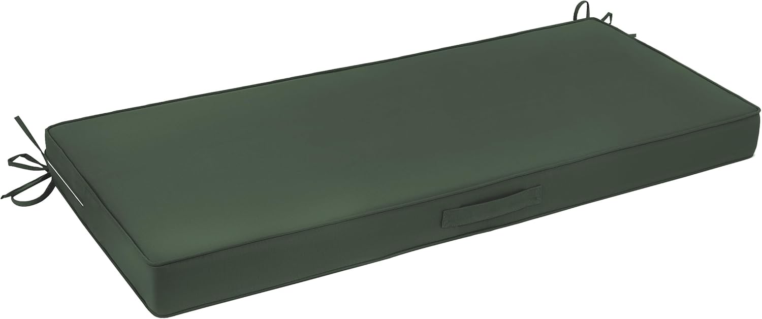 Lokex Bench Cushion,48x18 in Waterproof Double Piping Bench Cushions for Outdoor Furniture,Non-Slip Window Seat Cushions Indoor,Olive