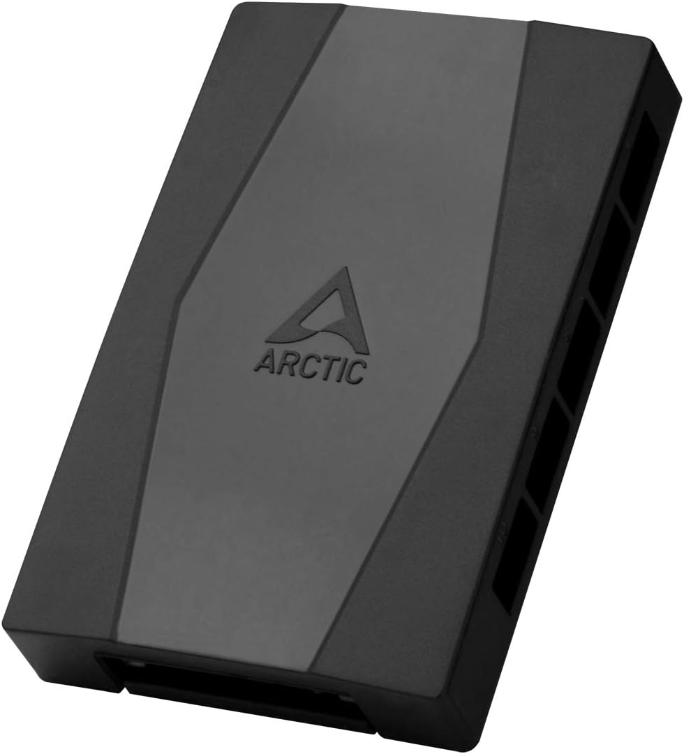 ARCTIC Case Fan Hub - 10-fold PWM Fan Distributor with SATA Power - Black