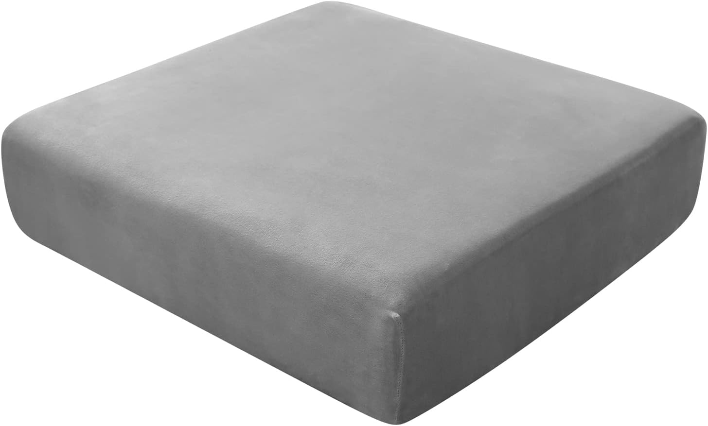 Sofa Seat Cushion Covers, Sofa Cushion Slipcovers Stretch Velvet, Couch Cushion Covers Replacement for Individual Cushion with Elastic Fabric (Backrest cover,Gray)