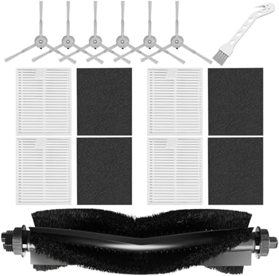 Replacement Parts for eufy L60 L50 Robot Vacuum Cleaner Parts, 6 Pack Side Brushes + 4 Pack + 1 Pack Roller Brush