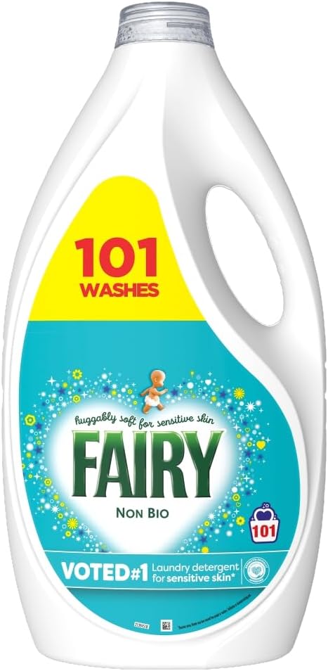 Fairy Non Bio Liquid Laundry Detergent, 101 Washes 3.131 l, Voted Number 1 for Sensitive Skin