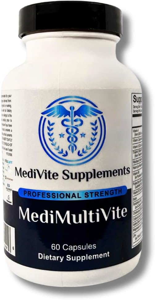 MediMultiVite 60ct – Daily Multivitamin Boosts Energy, Supports Immunity & Detox – with NAC, ALA, Resveratrol & Green Tea Extract – Non-GMO & Gluten-Free