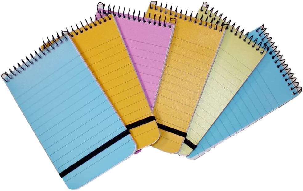 FIRST CHOICE KAYA Neon Notebooks Small Pack Of 6 Mini Spiral Pocket Size Notepads Cover Memo Pad Wired Note Sold by KAYA LTD