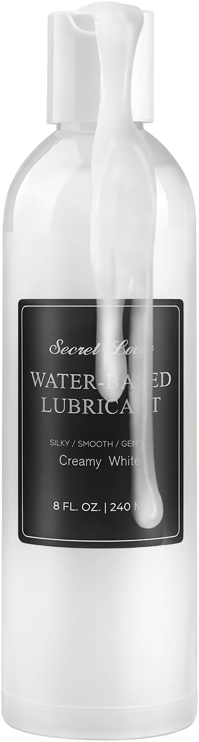 Secret Lover Water-Based Cum Lube Synthetic Semen, Smooth Long-Lasting Thick Creamy Personal Lubricant for Women Men, Natural Ingredients Anal Comfort Lubricants for Privacy, 8 Fl Oz