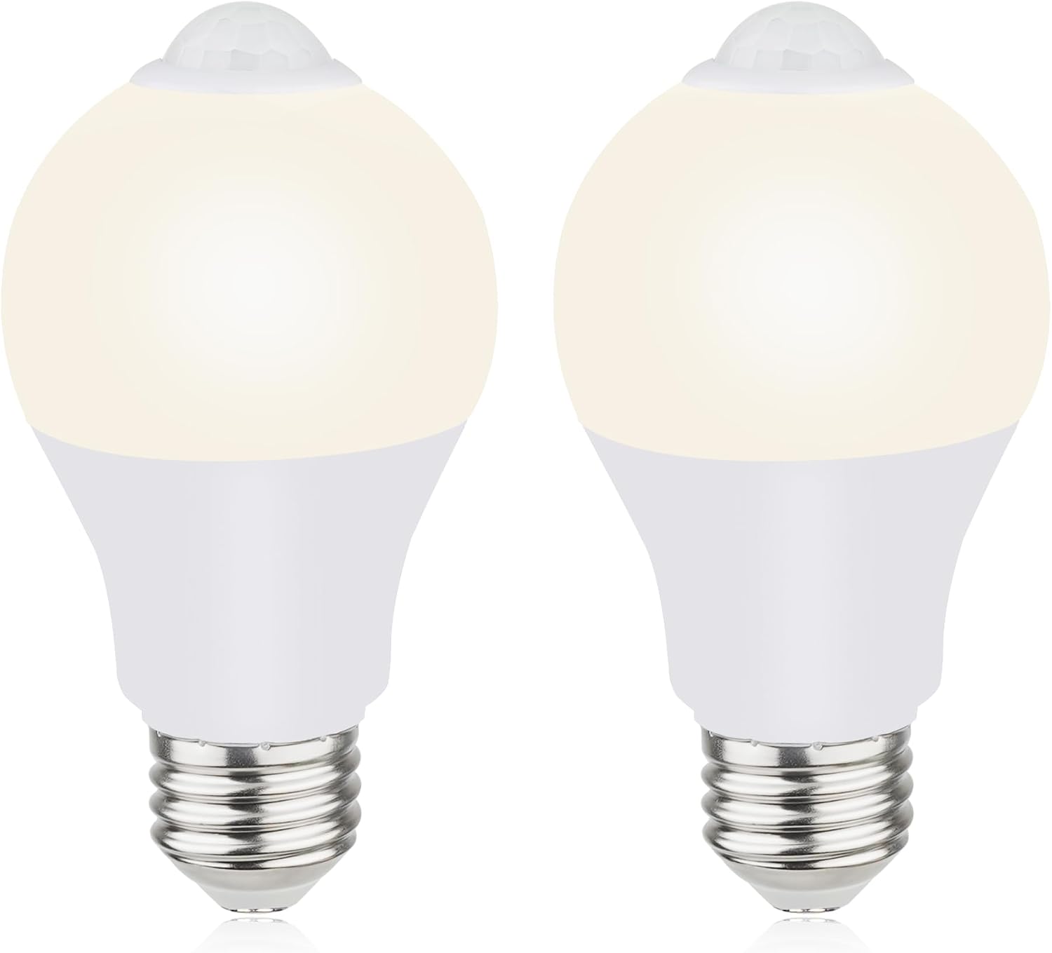 GREENIC Motion Sensor Light Bulbs Indoor, E26 A19 9w Led Outdoor Security Lights with Pir Motion Detector and Dusk to Dawn Sensor, 60 Watt Equivalent, 800lm 3000K Warm White (2 Pack)