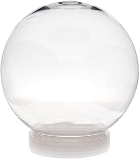 Creative Hobbies 5 Inch (130mm) DIY Snow Globe Water Globe - Clear Plastic with Screw Off Cap | Perfect for DIY Crafts and Customization
