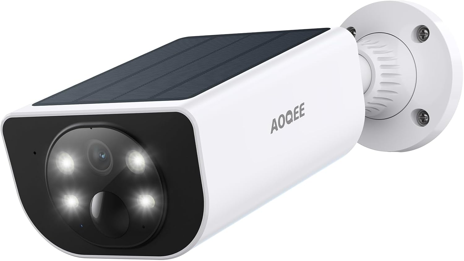 AOQEE Security Camera Outdoor Wireless Solar - 2K CCTV Camera Systems, Battery Operated Home/House Security, PIR Detection, IP65, Colour Night Vision, TF card/Cloud Storage, Works with Alexa S1