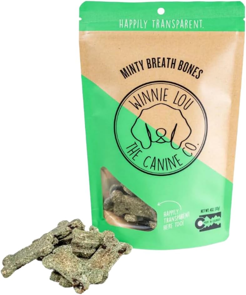Winni Lou - The Canine Co Breath Bones Minty 4 oz (Pack of 6)