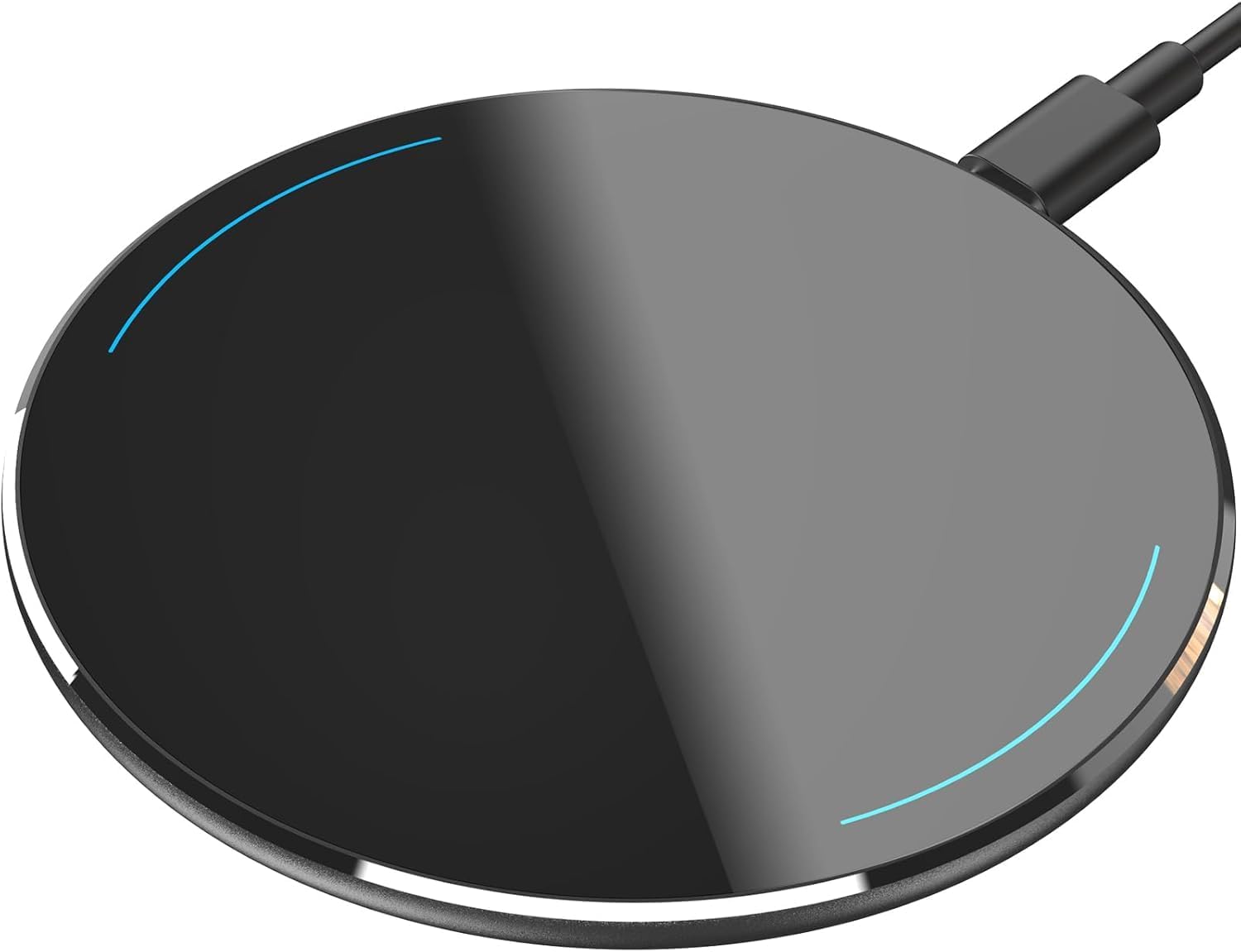 TOZO 2025 W1 New Anti-Slip Wireless Charger 15W Max Fast Wireless Charging Pad Compatible with iPhone 16/16 Plus/16 Pro Max /15/14/13/SE Series, Samsung Galaxy S24/S23 Series (with USB Cable),Black