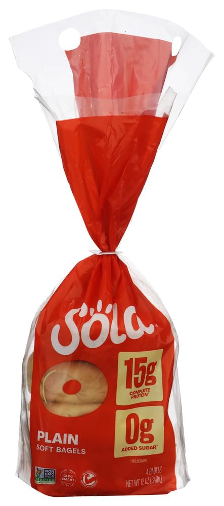 The Sola Company Plain Bagels, 12 OZ