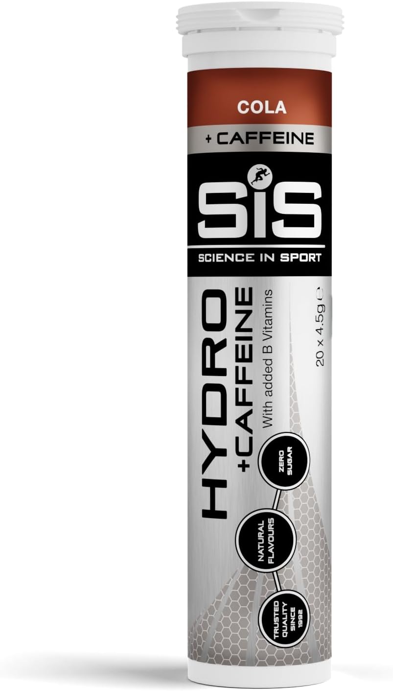 SIS Go Hydro| Zero Sugar| Effervescent Electrolyte Tablets| for Improved Hydration & Recovery| with Caffeine | Suitable for Vegans & Vegetarians| Cola Flavoured, 20 Tablets