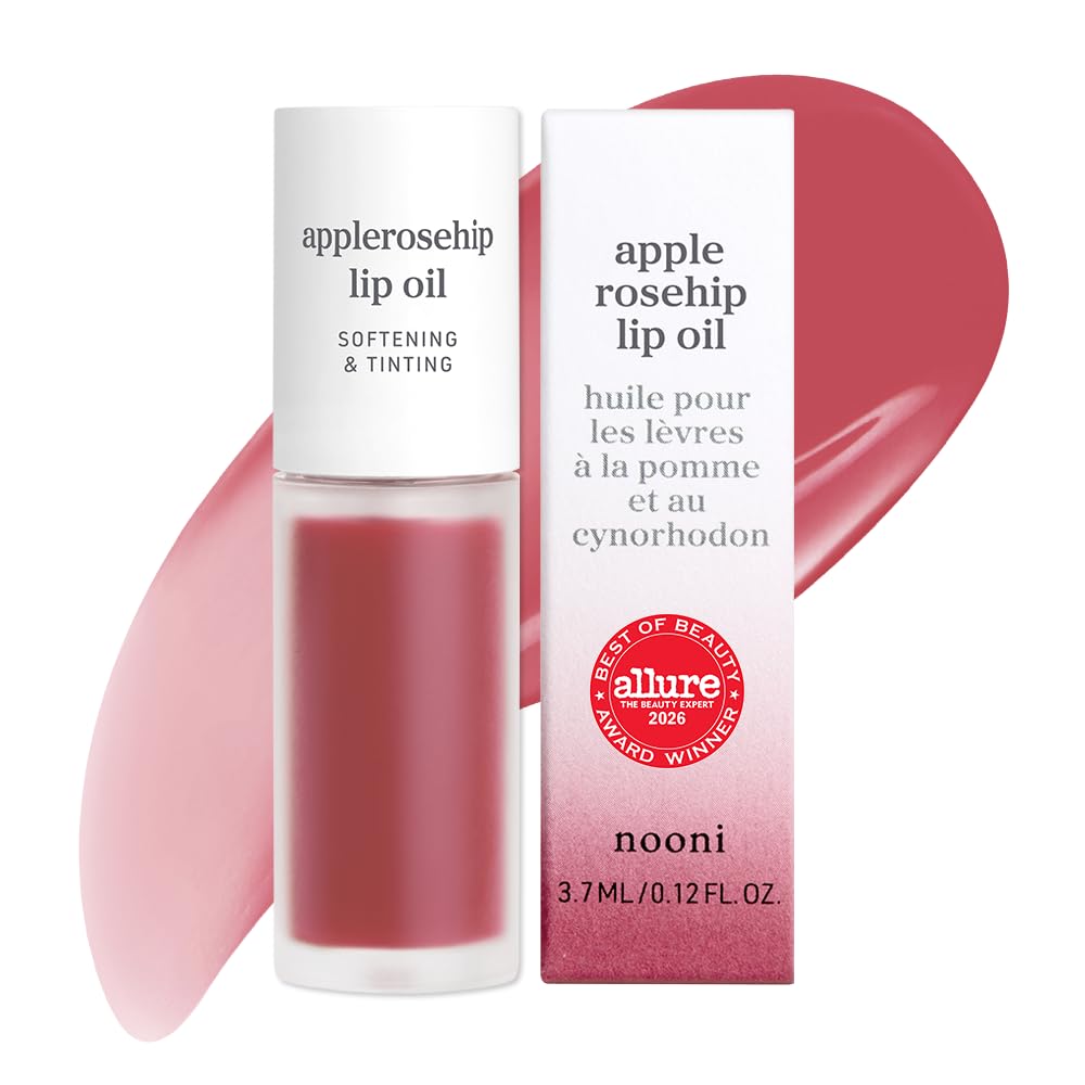 NOONI Korean Lip Oil - Applerosehip - pH Color-Changing Plumping Lip Gloss