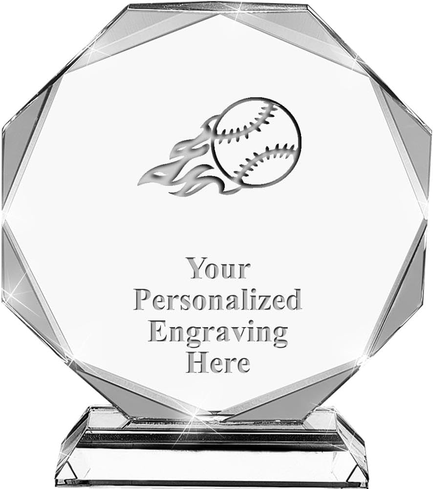 Custom Award with Engraving - Personalized 6.75" Crystal Trophy Awards