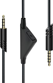 YARENKA Replacement Astro A10 A40 Cable - 2.0M Astro A40 TR Inline Mute Cable Cord for Astro A10/A40 Gaming Headsets Xbox One PS4 PS5 Controller Headphone Audio Extension Cable 6.5 Feet Black