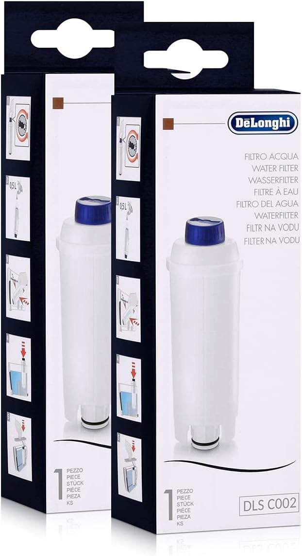 2-pack DeLonghi water filter for coffee machines suitable for ECAM, ESAM, ETAM, BCO, EC