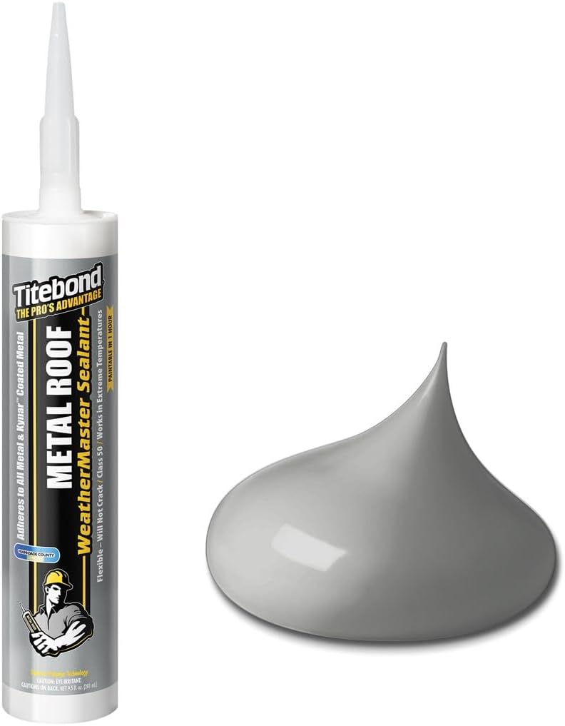 Titebond WeatherMaster Metal Roof Sealant, Silver – 9.5 Oz., 62611