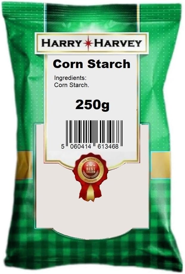 Harry Harvey Corn Starch Flour, Maize Cornflour, gravy sauce thickener, cornmeal powder fine - 250g