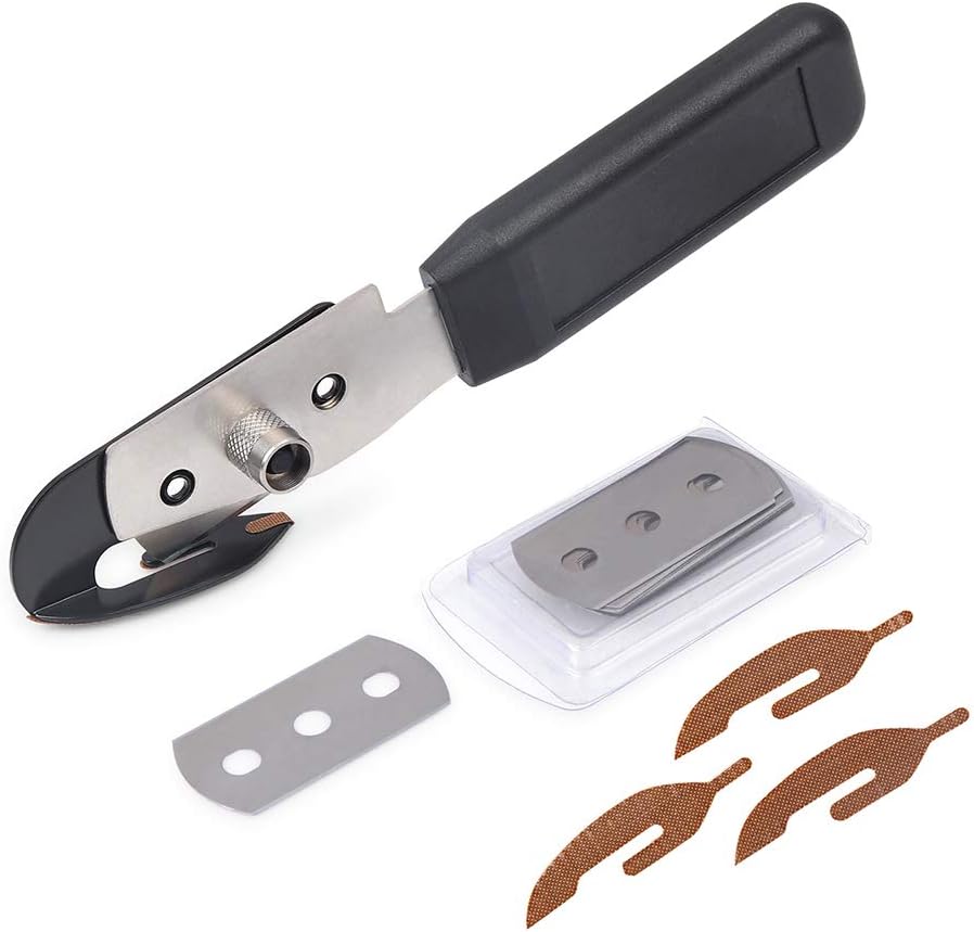 Gomake Vinyl Backing Cutter Bodyguard Vinyl Wrap Cutting Knife, Hidden Blade Wrap Cutter for Car Tinting and Backing Paper with 10 Extra Blades and 3 PTFE Stickers