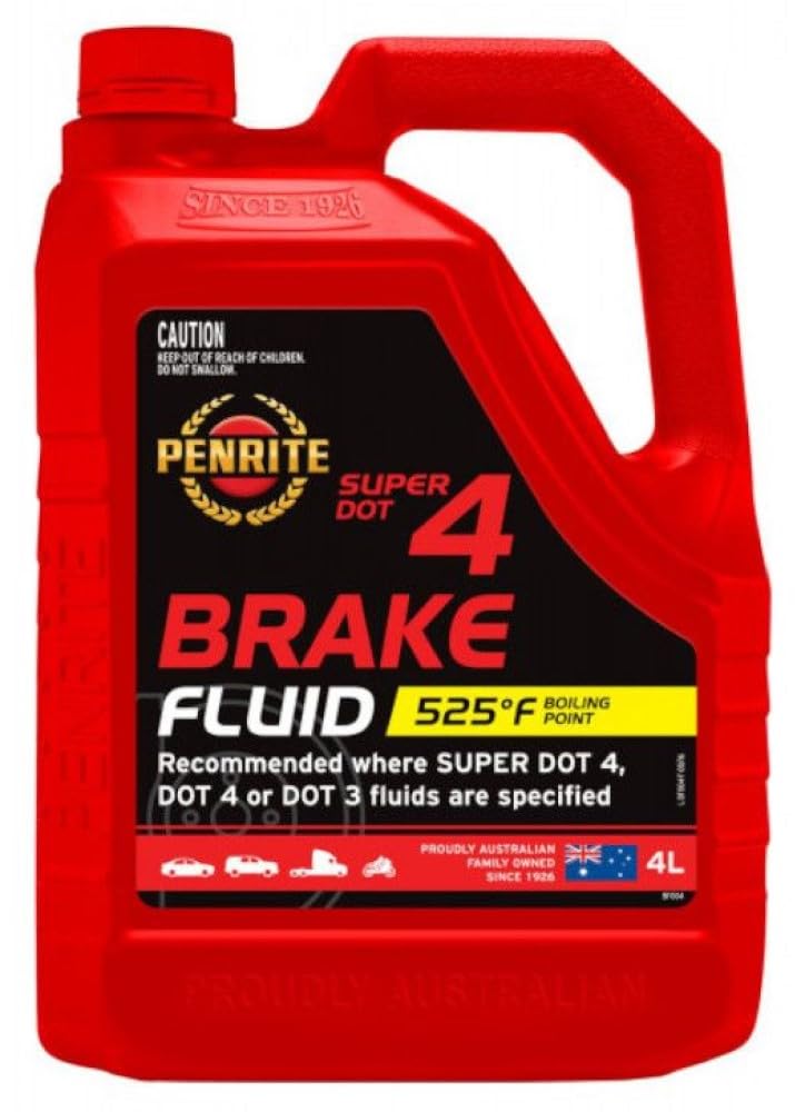 Penrite Super Dot 4 Brake Fluid, synthetic brake fluid suitable for road use, 4 Litres