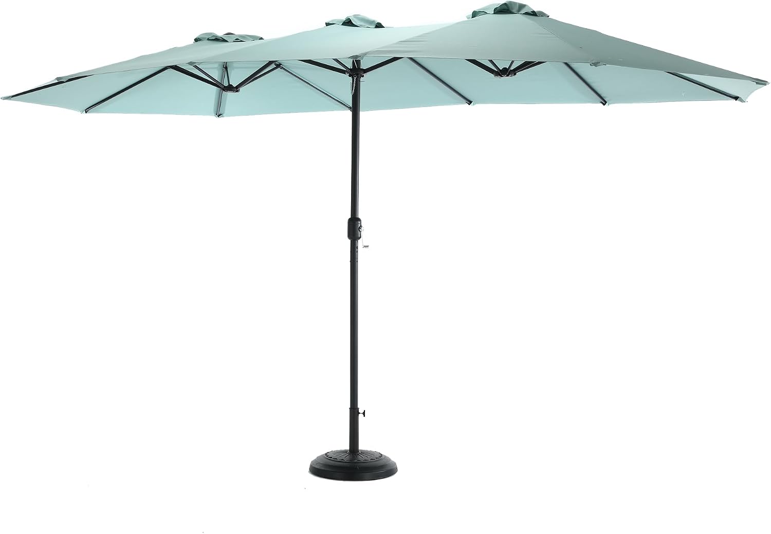 14.8 ft Large Patio Umbrella with Crank, Market Umbrella Heavy Duty Double Sided Outdoor Rectangular Patio Umbrella Balcony Backyard Garden Lawn Poolside Porch Deck Umbrella